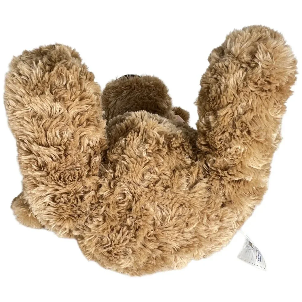 Build A Bear Brown Teddy Bear‎ Plush Talks Pink Bows Ears 17” Stuffed Animal Toy